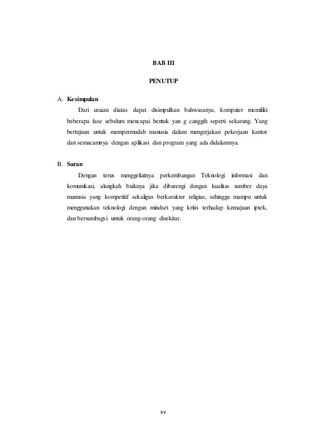 Makalah Sejarah Perkembangan Komputer Dari Awal Hingga Saat Ini