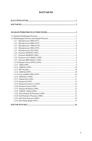 SEJARAH PERKEMBANGAN PROCESSOR | PDF