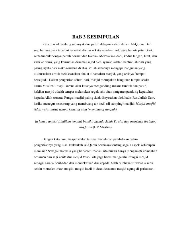 Makalah Sejarah Seni Rupa Islam Mengenal Arsitektur Mesjid Mesjid D