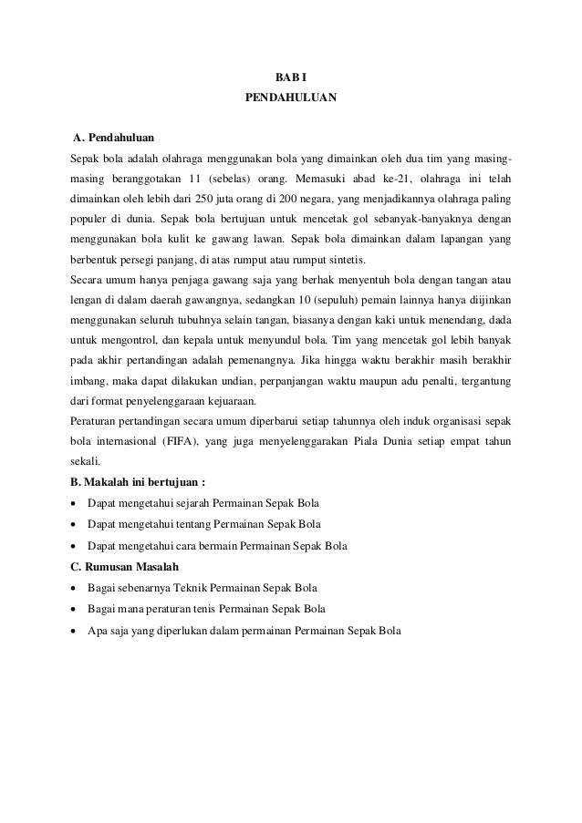 Kliping Sejarah Sepak Bola Guru Paud