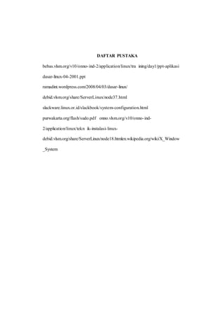 Makalah sejarah sistem operasi linux | DOCX