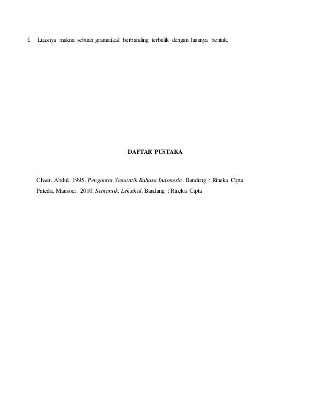 Makalah Semantik Tentang Makna