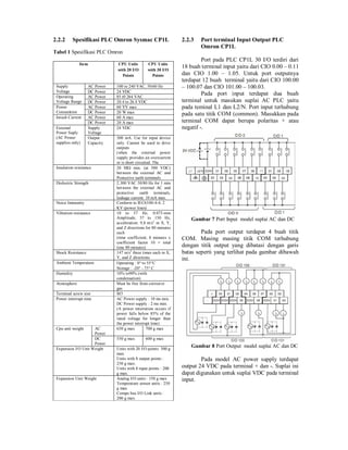 aplikasi PLC omron CP1L | PDF