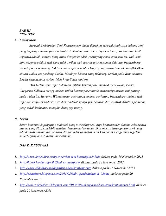 Makalah Seni Kontemporer