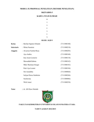 Penulisan Proposal & Tinjauan Pustaka
