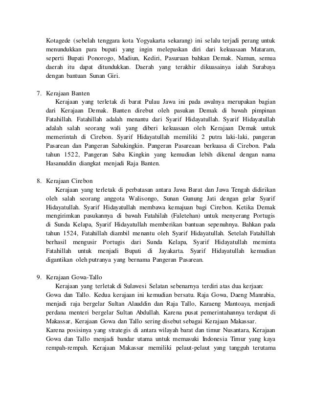 Makalah Kerajaan Kerajaan Islam Di Indonesia