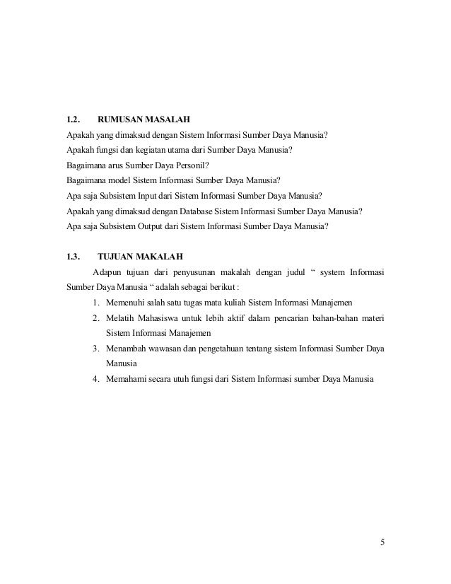 Makalah Sistem Informasi Sumber Daya Manusia Sdm