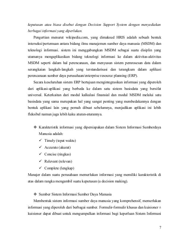 Makalah Sistem Informasi Sumber Daya Manusia Sdm Makalah Sistem Informasi Sumber Daya Manusia Sdm