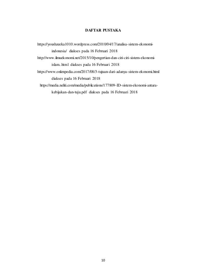 Makalah Analisa Tujuan Kebijakan Sistem Ekonomi