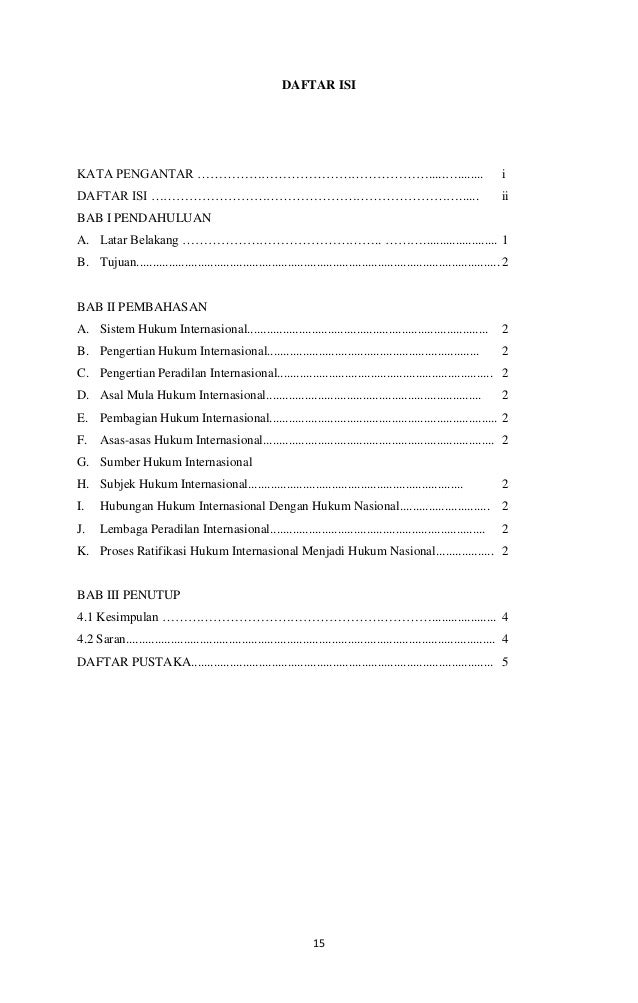 Contoh Daftar Isi Makalah Hukum - Simak Gambar Berikut