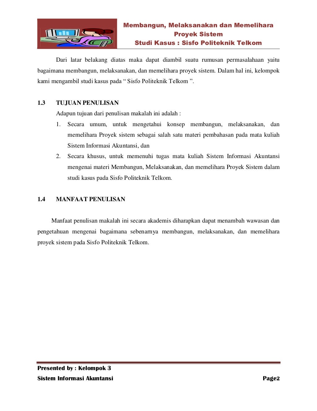 Makalah sistem informasi akuntansi proyek sistem (studi