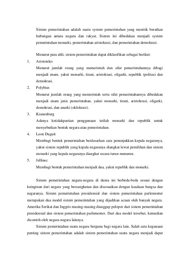 Makalah Sistem Pemerintahan Indonesia