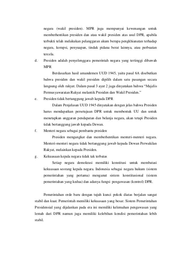 Makalah Sistem Pemerintahan Indonesia