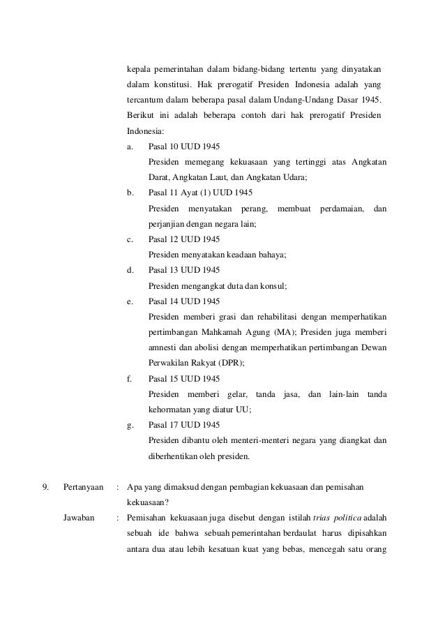 Tugas Dan Wewenang Presiden Sebagai Kepala Pemerintahan Ditunjukkan Pada Nomor