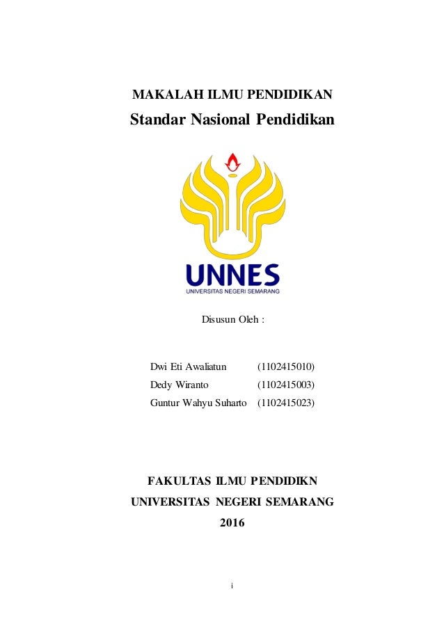 Contoh Laporan 8 Standar Nasional Pendidikan