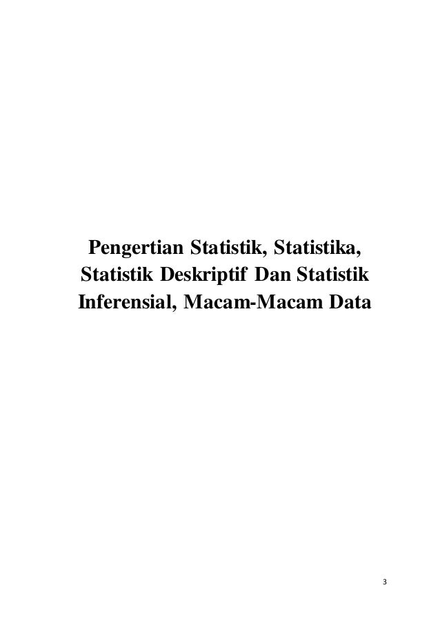 Makalah Statistika Dasar