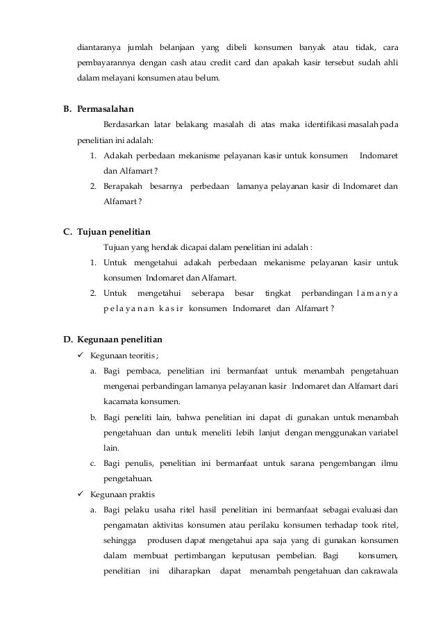 Makalah Statistika Perbandingan Waktu Pelayanan Kasir