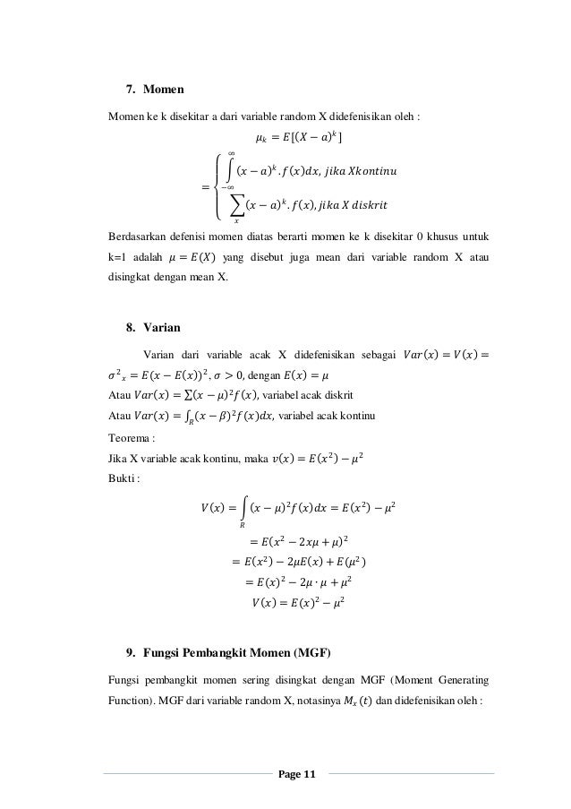 Makalah Statistik Maematika Ii Variabel Random