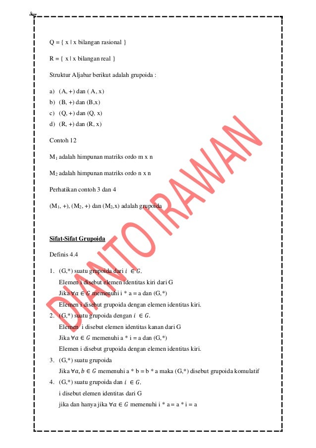 Makalah struktur aljabar grupoida by dianto irawan