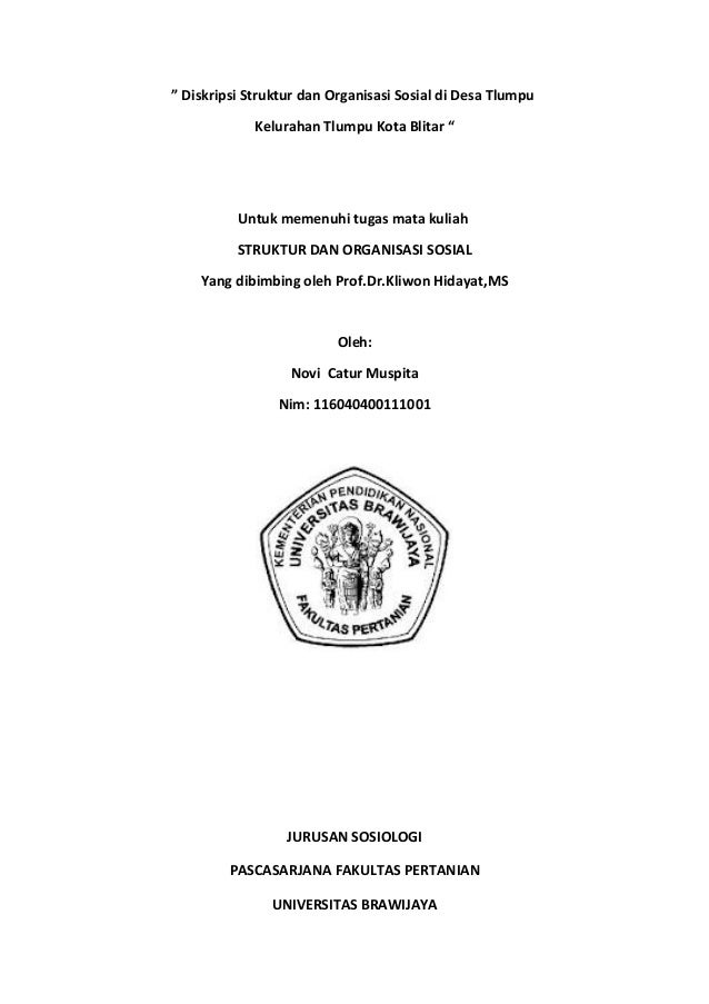 Makalah Organisasi Sosial Contoh Makalah