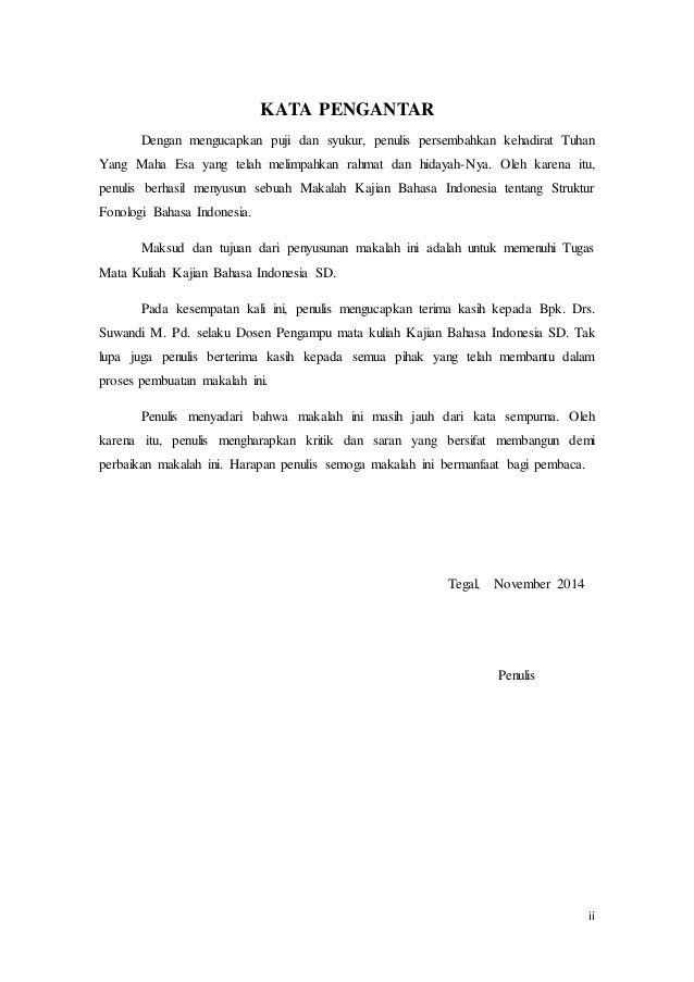 Contoh Kata Pengantar Makalah Bahasa Indonesia Pdf Download Contoh Lengkap Gratis