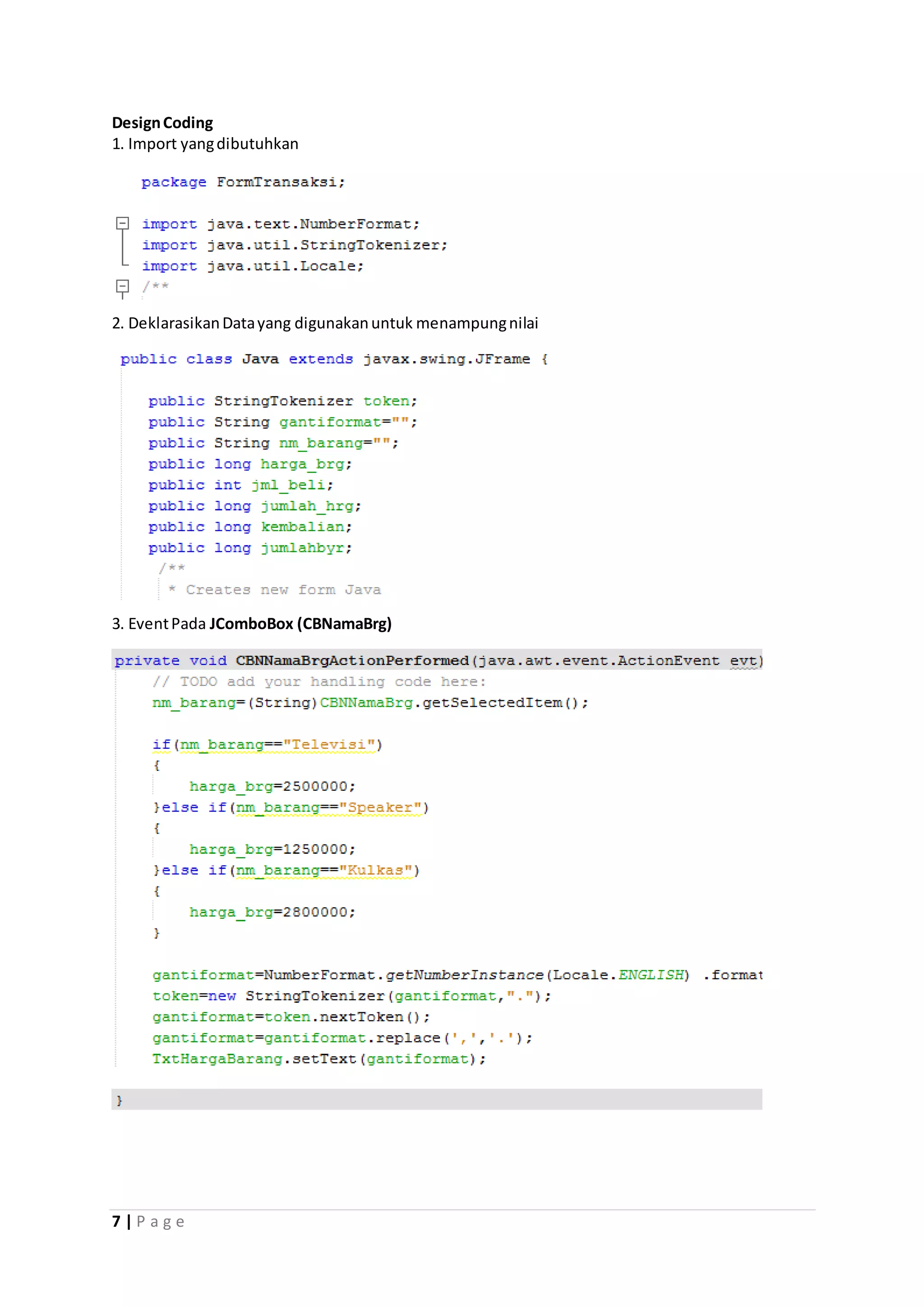 Makalah Program Kasir Java NetBeans | DOCX