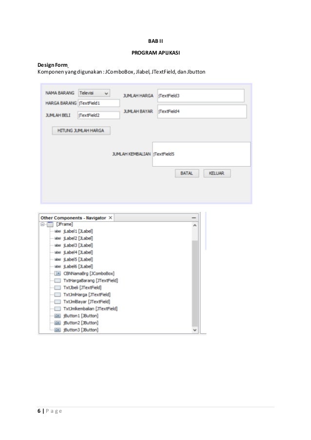 Makalah Program Kasir Java Netbeans