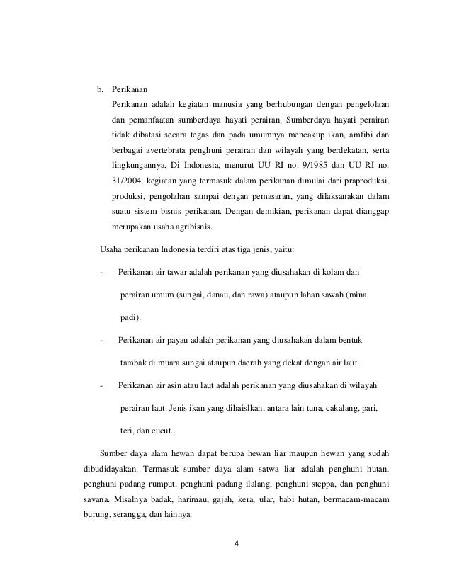 Makalah Sumber Daya Alam Hewani