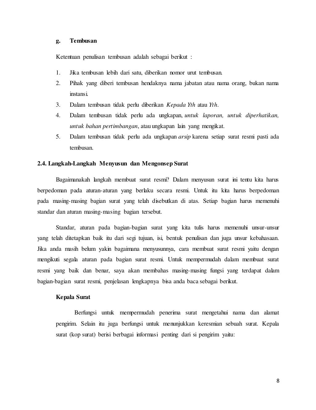 Makalah surat menyurat