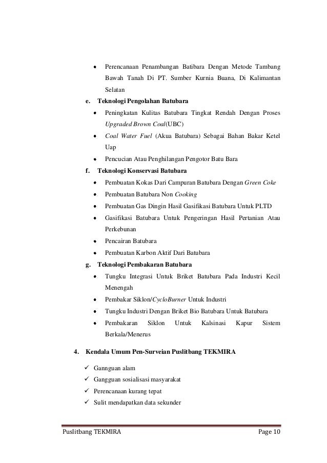 Makalah survei puslitbang tekmira