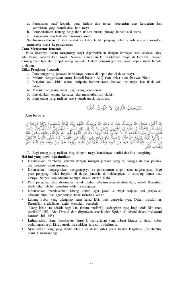 Makalah Tata Cara Perawatan Jenazah