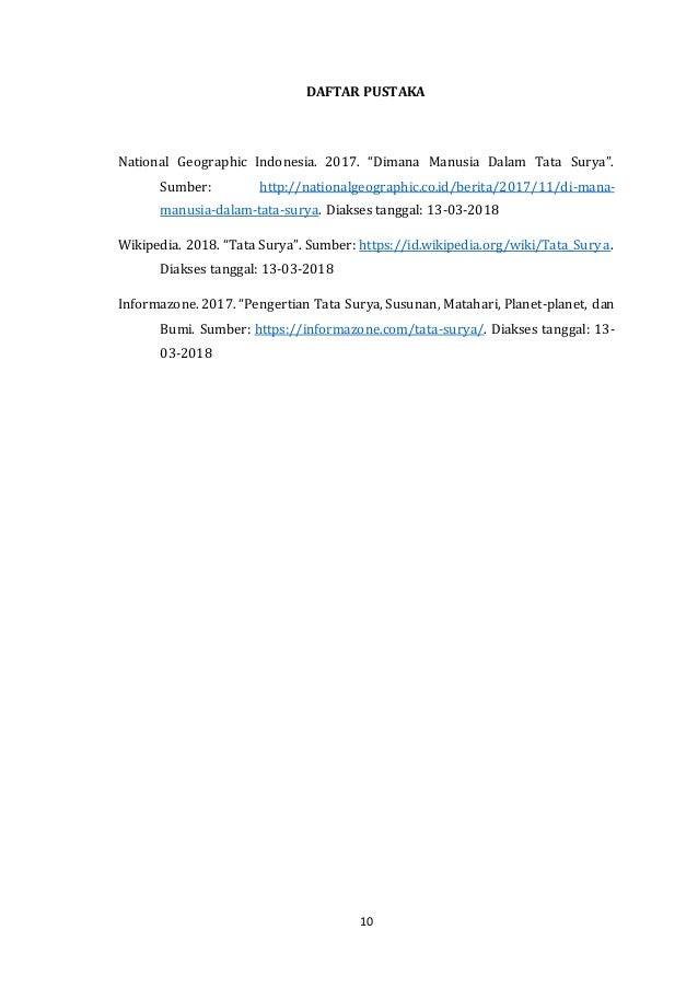 Daftar Pustaka Makalah Tata Surya Peran Sekolah