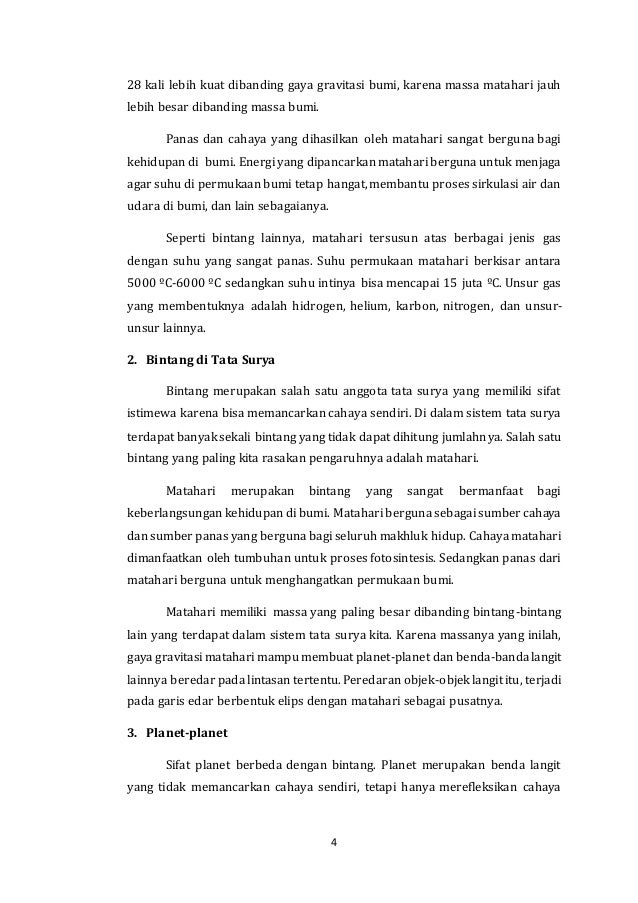 Contoh Makalah Tentang Tata Surya