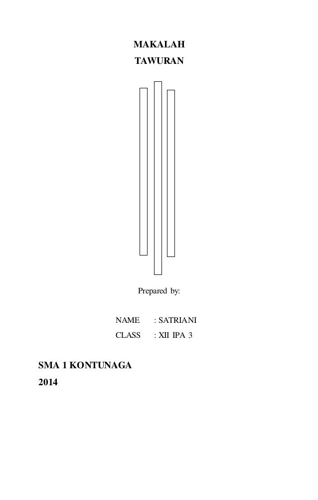 Makalah tawuran