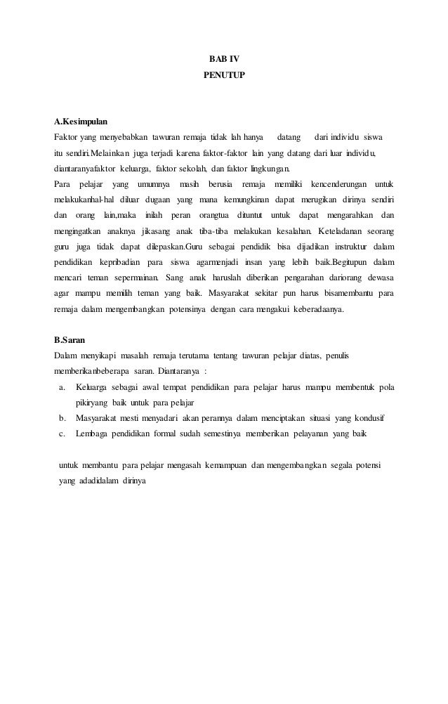 Makalah Tawuran