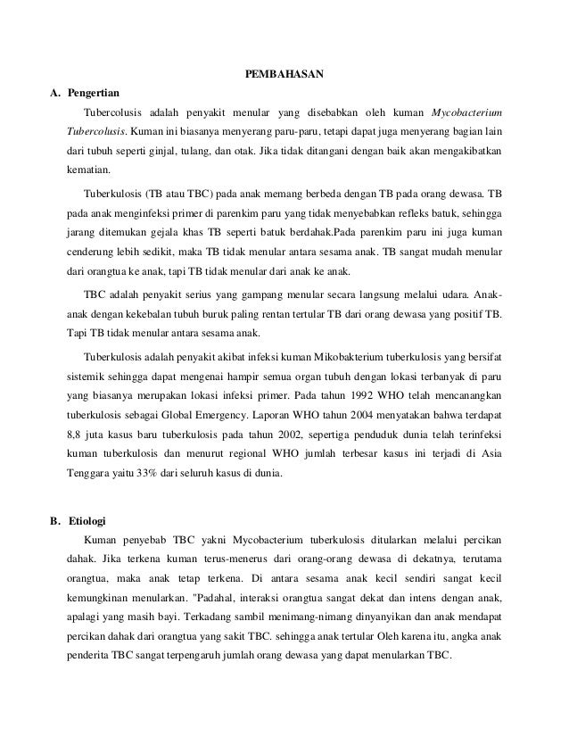 Makalah tbc pada anak Makalah tbc pada anak