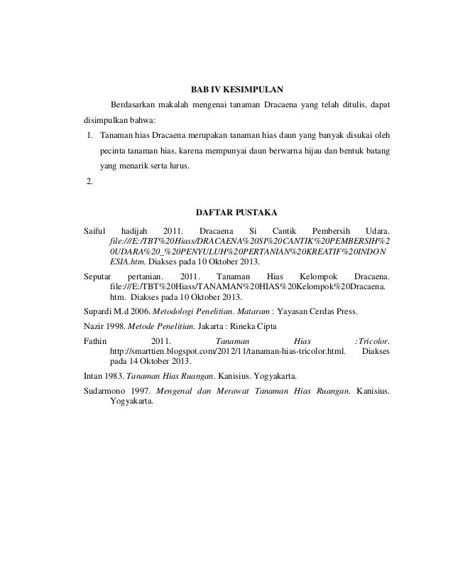 Makalah tbt hias dracaena Makalah tbt hias dracaena