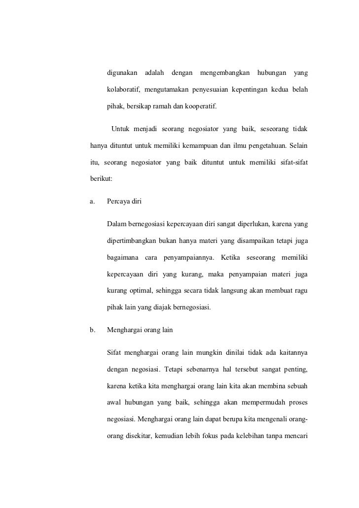 Makalah Teknik Negosiasi Bisnis Kwu Final