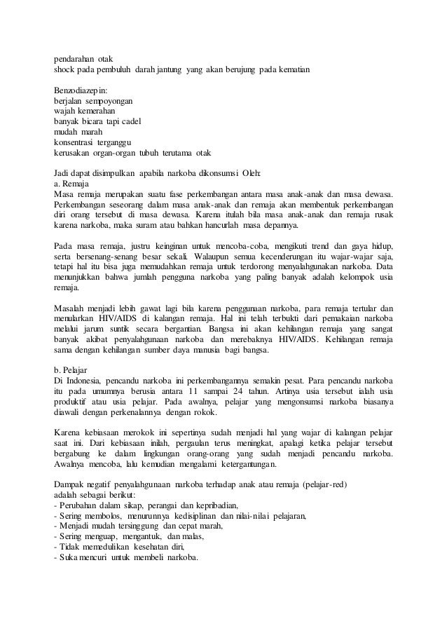 Makalah Tentang Bahaya Narkoba