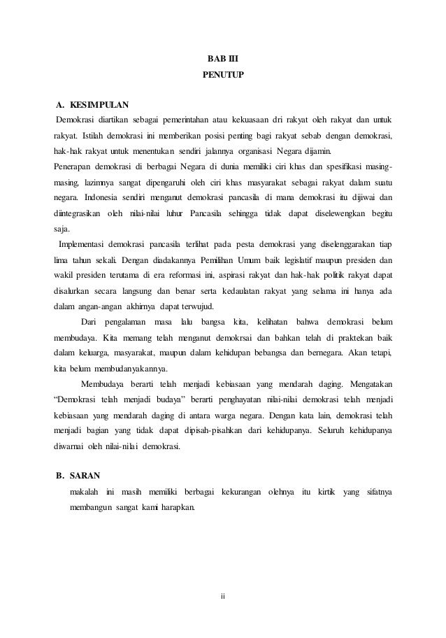 Makalah Tentang Demokrasi