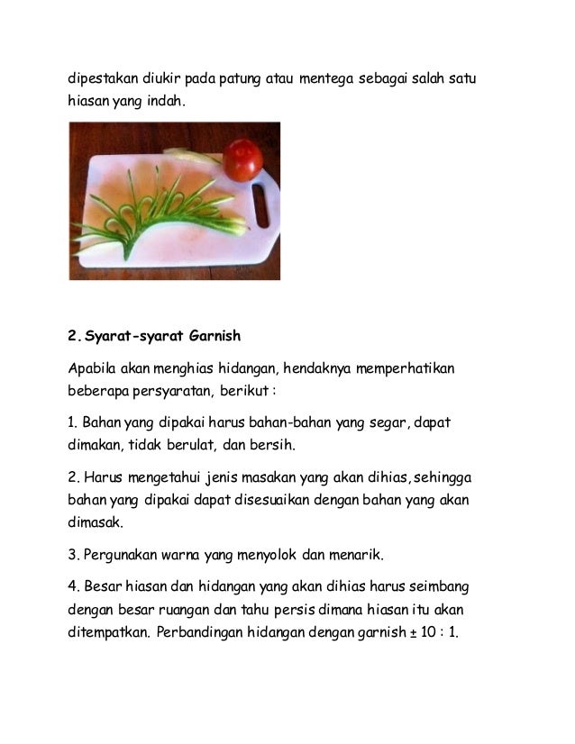 Makalah Tentang Garnish