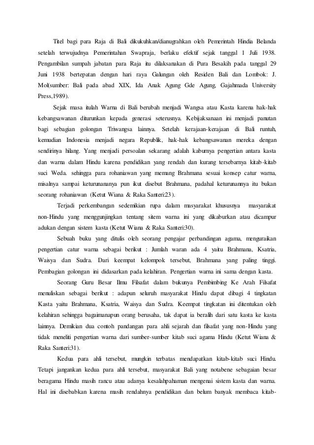 Makalah Tentang Kasta Di Bali Makalah Tentang Kasta Di Bali