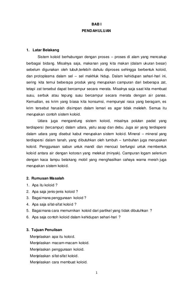 Makalah Tentang Koloid