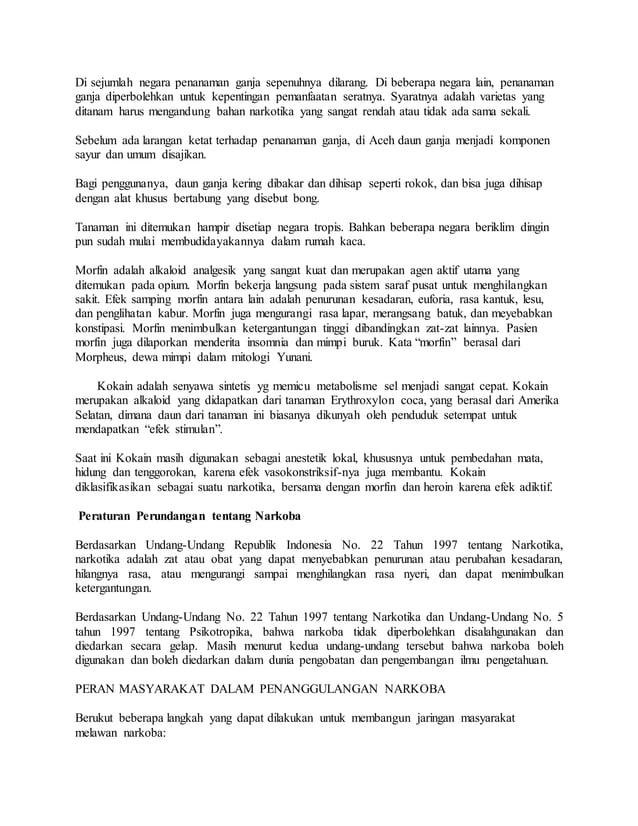 Makalah tentang narkoba