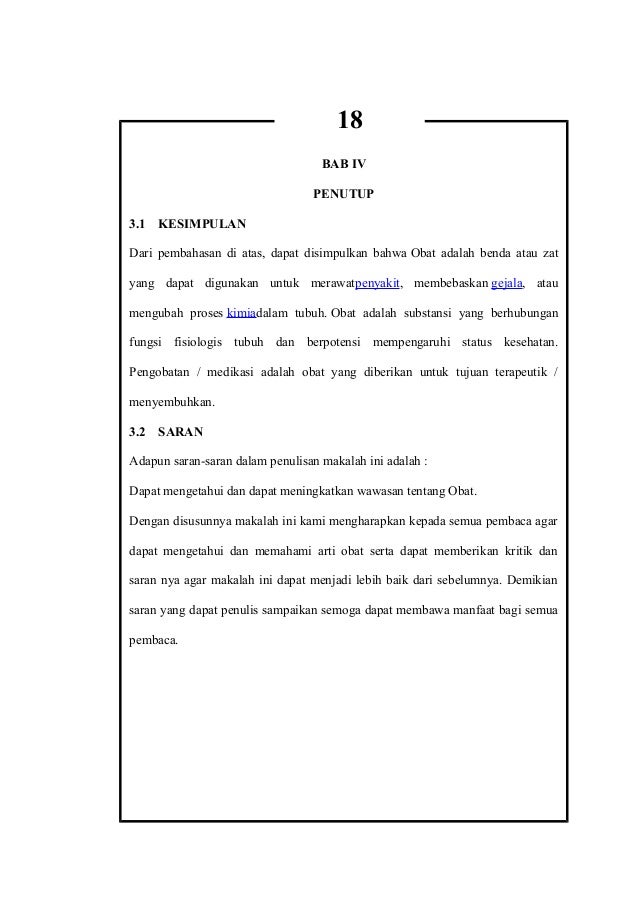 Makalah tentang obat obatan  Makalah tentang obat obatan