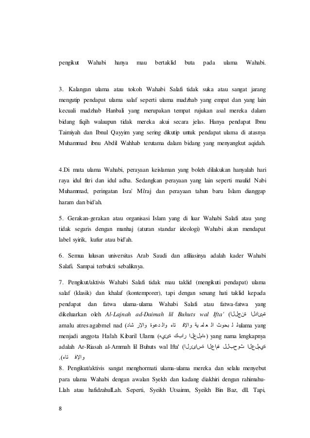 Makalah Tentang Sejarah Dan Perkembangan Aliran Wahabi