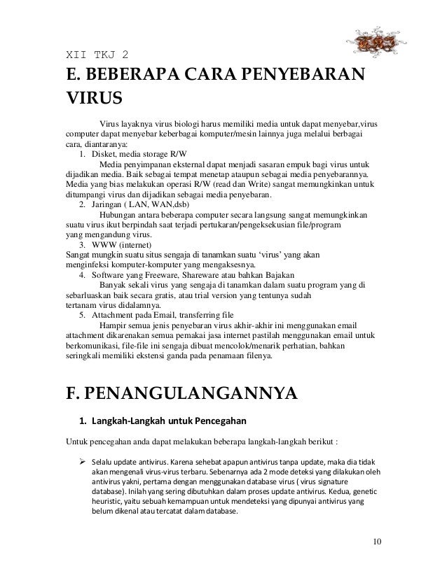 Contoh Jurnal Virus Komputer - Contoh Moo