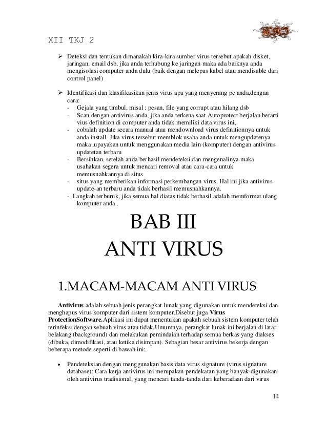 Contoh makalah "Virus Komputer"