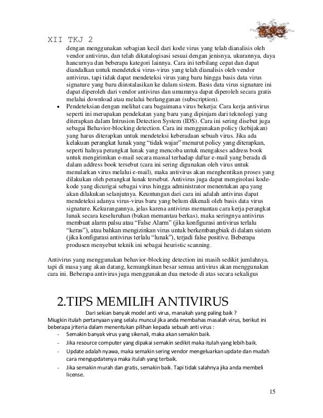 Contoh makalah "Virus Komputer"