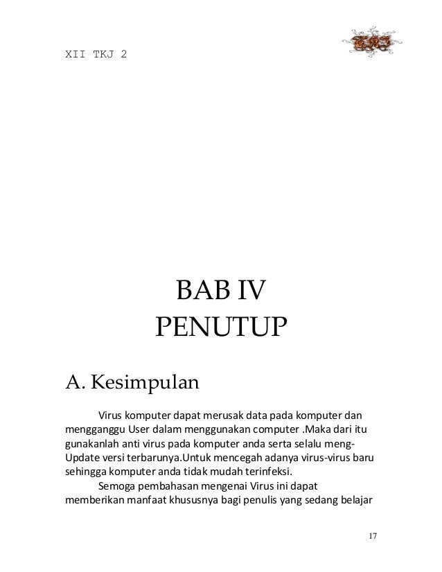 Contoh Makalah Virus Komputer